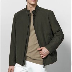 NWT Massimo Dutti Jacket Waxed Finish Mens XXL Dark Green